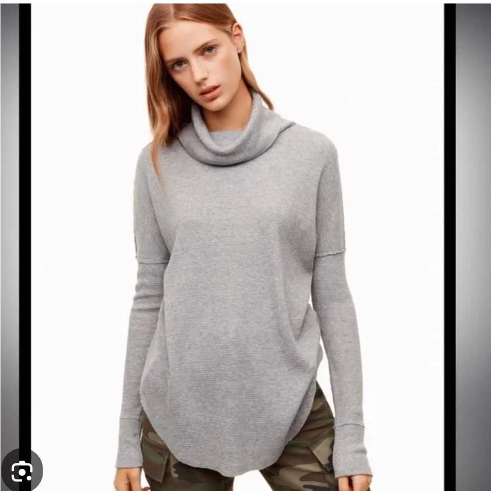 The Group Babaton Waffle Knit Cowl Neck Sweater Size XS